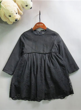 春款巴沙丁丁女童全蕾丝气质纱裙中大童童装连衣裙70050