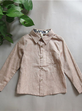 巴沙丁丁男童童装衬衫薄棉上衣舒适帅气衬衣69404