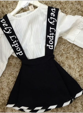 春秋款宝儿背带裙童装半裙女童经典休闲半身裙中童伞裙16087