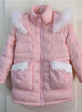 宝儿童装羽绒服休闲白鸭绒保暖中童羽绒衣冬款女童羽绒服37510