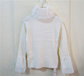 高领加蕾丝打底衫 宝儿童装 毛衣冬款 25552酒红色