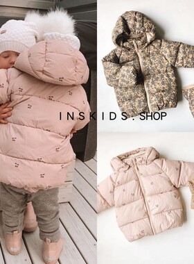 ins爆款21冬KS女童宝宝防风防水保暖羽绒外套95绒儿童加厚羽绒服