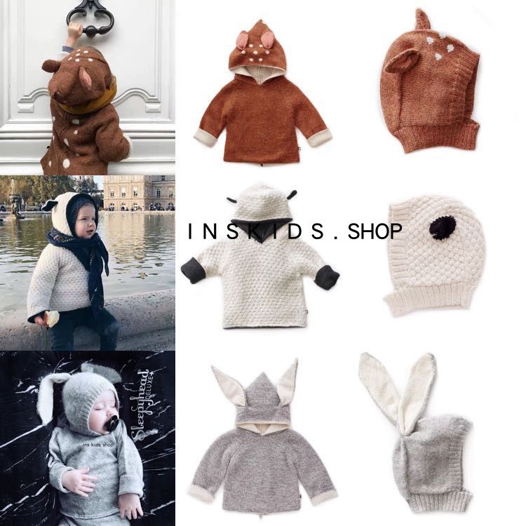 可爱ins爆款动物羊毛双层童装