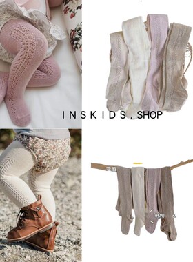 ins爆款西班牙新生婴儿连裤袜儿童宝宝镂空薄棉公主连脚袜春夏袜