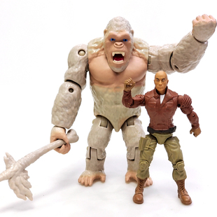 狂暴巨兽玩具白化大猩猩猿巨型鳄鱼狼仿真模型1/72兵人坦克飞机战