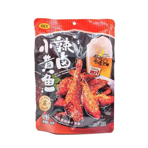 KKV国内代购深夜食堂辣卤小黄鱼干煸小鱼仔即食配酒小吃零食