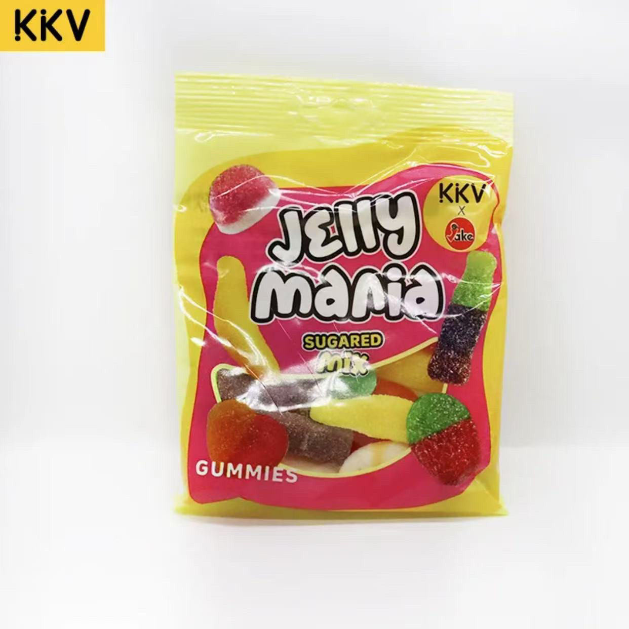 西班牙进口软糖JAKE可乐味橡皮糖酸沙彩虫水果味西瓜味软糖
