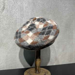 高端】出口 纯羊毛兔毛混织 柔软保暖法式秋冬 优雅女帽贝雷帽