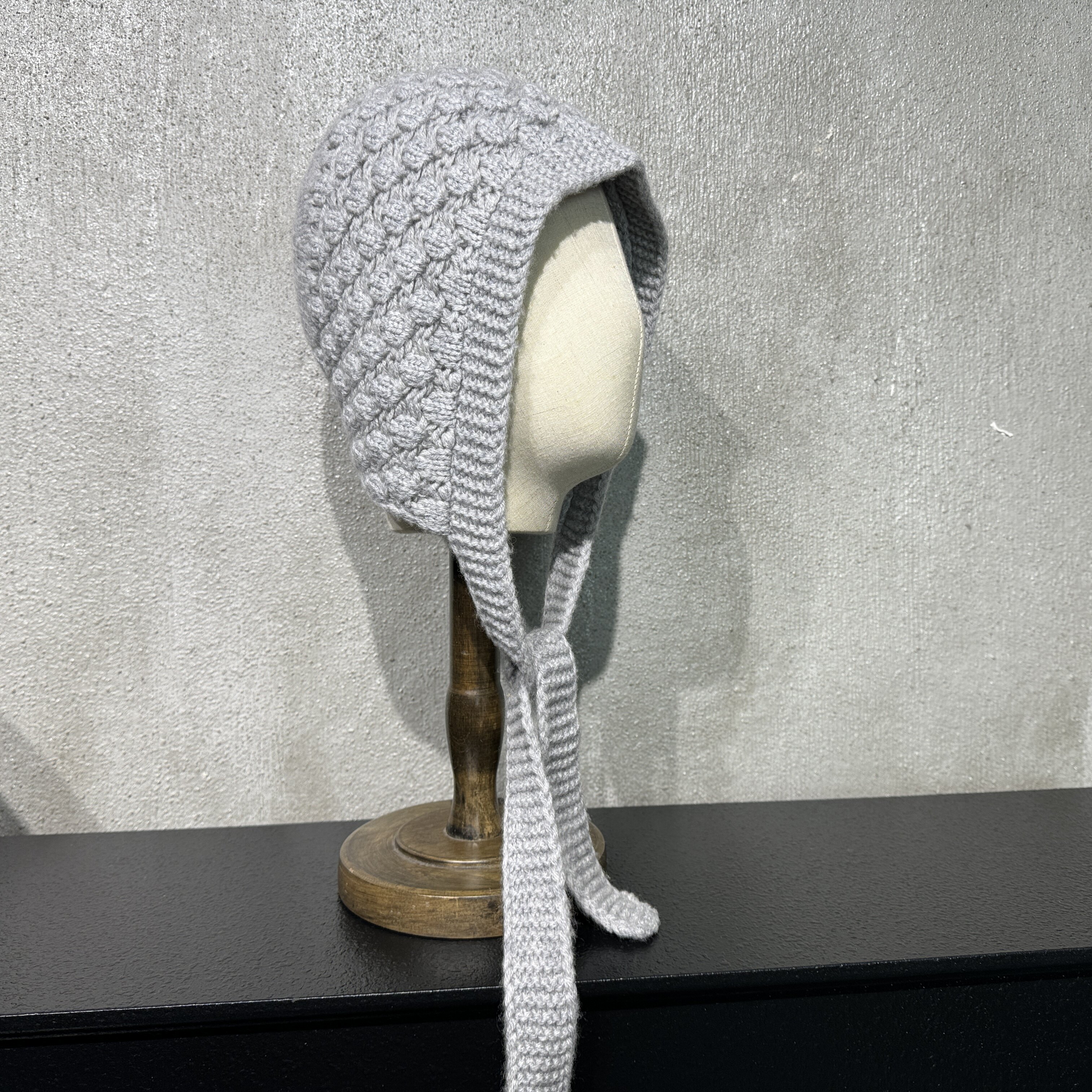 高端】仅此17顶100%纯羊毛  弹力针织菠萝纹秋冬女帽包头帽