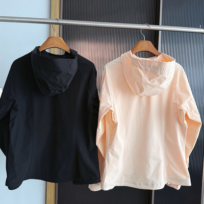 【0308】春季新款青年流行女士户外运动休闲连帽夹克外套BK