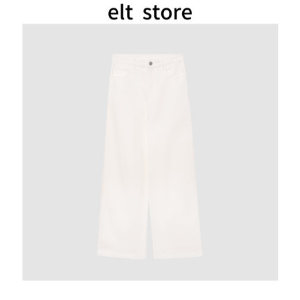 简约直筒牛仔长裤1705