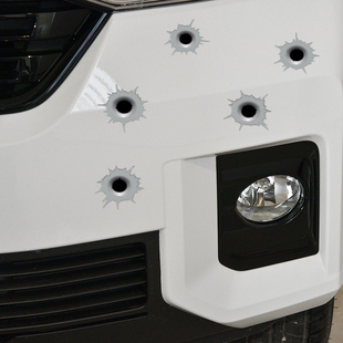 个性弹痕贴画车身子弹孔车贴纸3d弹痕贴汽车贴花划痕遮挡创意拉花