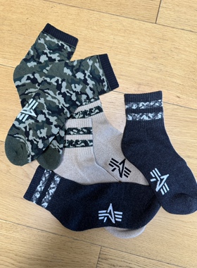 Alpha industries空军工装大牌冬季保暖袜混羊毛袜户外运动袜ma1