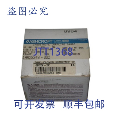 原装供应ASHCROF 251009SWL02B-30 压力表 0-30 PSI NSMP