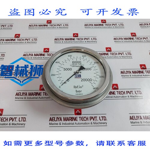 原装供应 STEWART-BUCHANAN 10924863/3 压力表 0-1400 巴