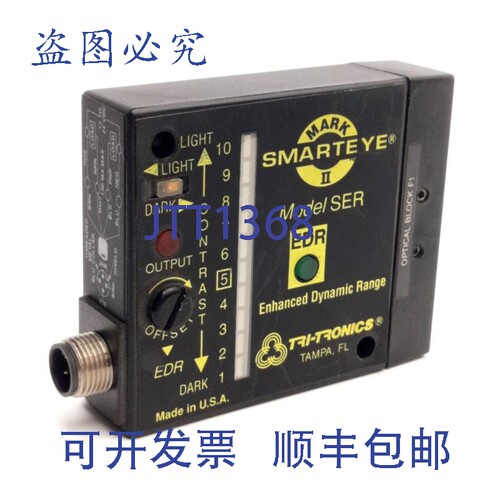 原装供应Tritronics SERF1 光电传感器 M12 4 针，12-24V DC，NPN