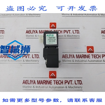 原装供应 ASCO NUMATICS 19201003 阀门 A 电磁阀 MONTAGGIO SU