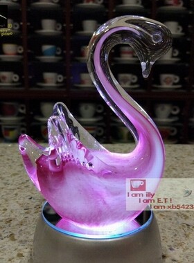 摆件儿童房饰品精彩琉璃小天鹅