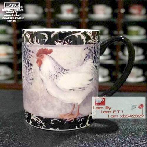 外贸美式彩绘咖啡杯随手杯马克杯
