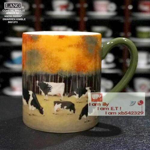 外贸精品lang马克杯34彩绘随手杯