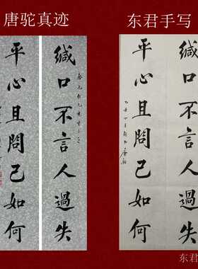 东君手写来图定写手写定制唐驼书法对联书法新款古风家用字画礼品