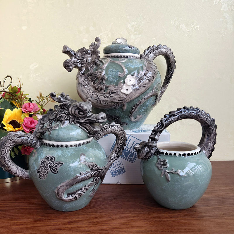 Bluesky布鲁瓷陶瓷青龙大茶壶