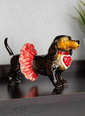 Blue sky布鲁瓷陶瓷狗狗摆件个性创意家居装饰品情侣节日时尚礼物