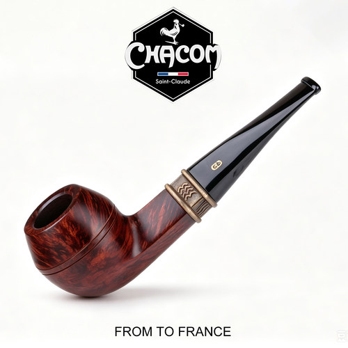 法国CHACOM CC石楠木烟斗元素系列390型号光面3、9毫米男士精品