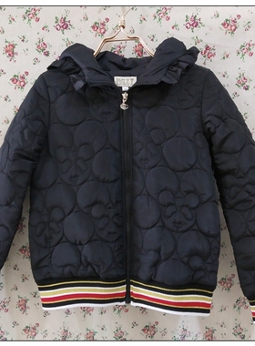 自然元素专柜正品冬季城市插画黑色夹棉外套EMW03款860