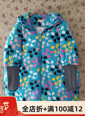 自然元素专柜正品卡通风熊猫印花连帽羽绒服女白鸭绒外套ERW14