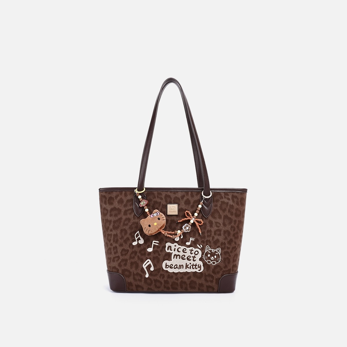 官方正品beamKitty美式复古托特包女2026新款豹纹通勤斜挎腋下包,箱包皮具/热销女包/男包,托特包,淘宝优惠券,粉丝福利购,淘宝优惠卷