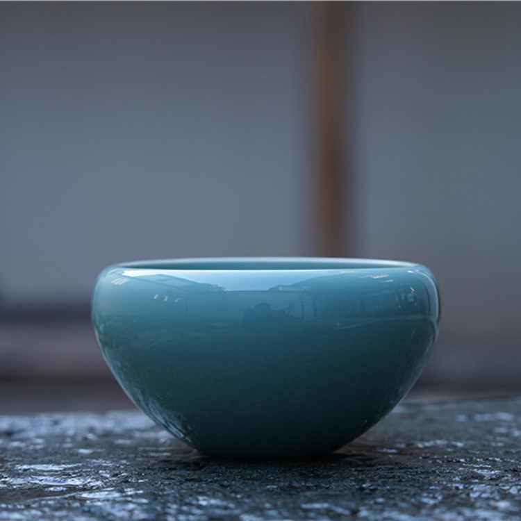 仿北宋龙泉 钵盂  南窑笔记 青瓷 茶道 茶器 笔洗 水洗 建水中式