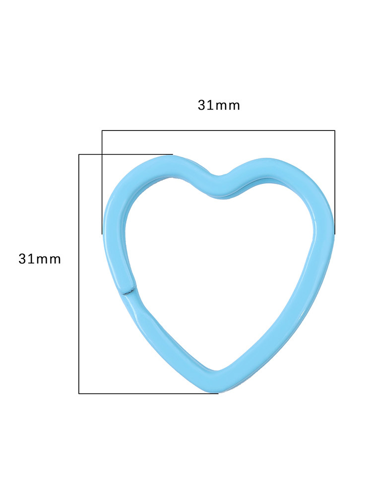 JAPANESE AND KOREAN METAL COLOR SPRAY PAINT PEACH LOVE HEART KEY RING DIY DECORATION ACCESSORIES MAKE MOBILE PHONE CHAIN MATERIAL