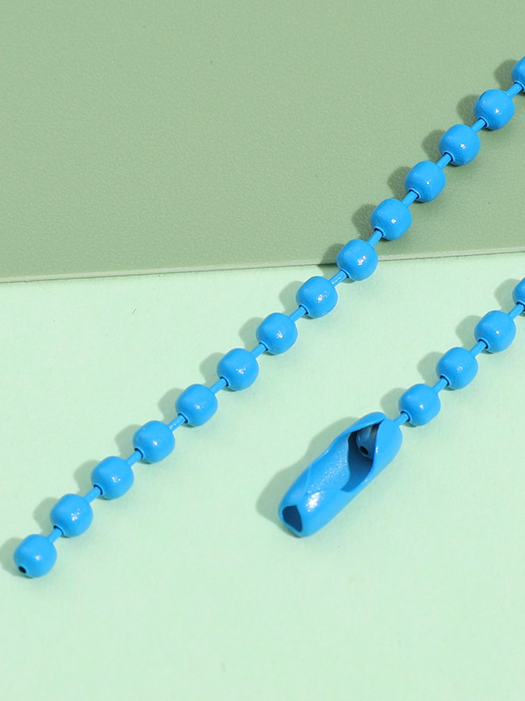 12CM METAL CHAIN COLOR LACQUER BEAD CHAIN DIY CHAIN ACCESSORIES 31 COLOR KEYCHAIN CHAIN WAVE BEAD CHAIN TAG CHAIN