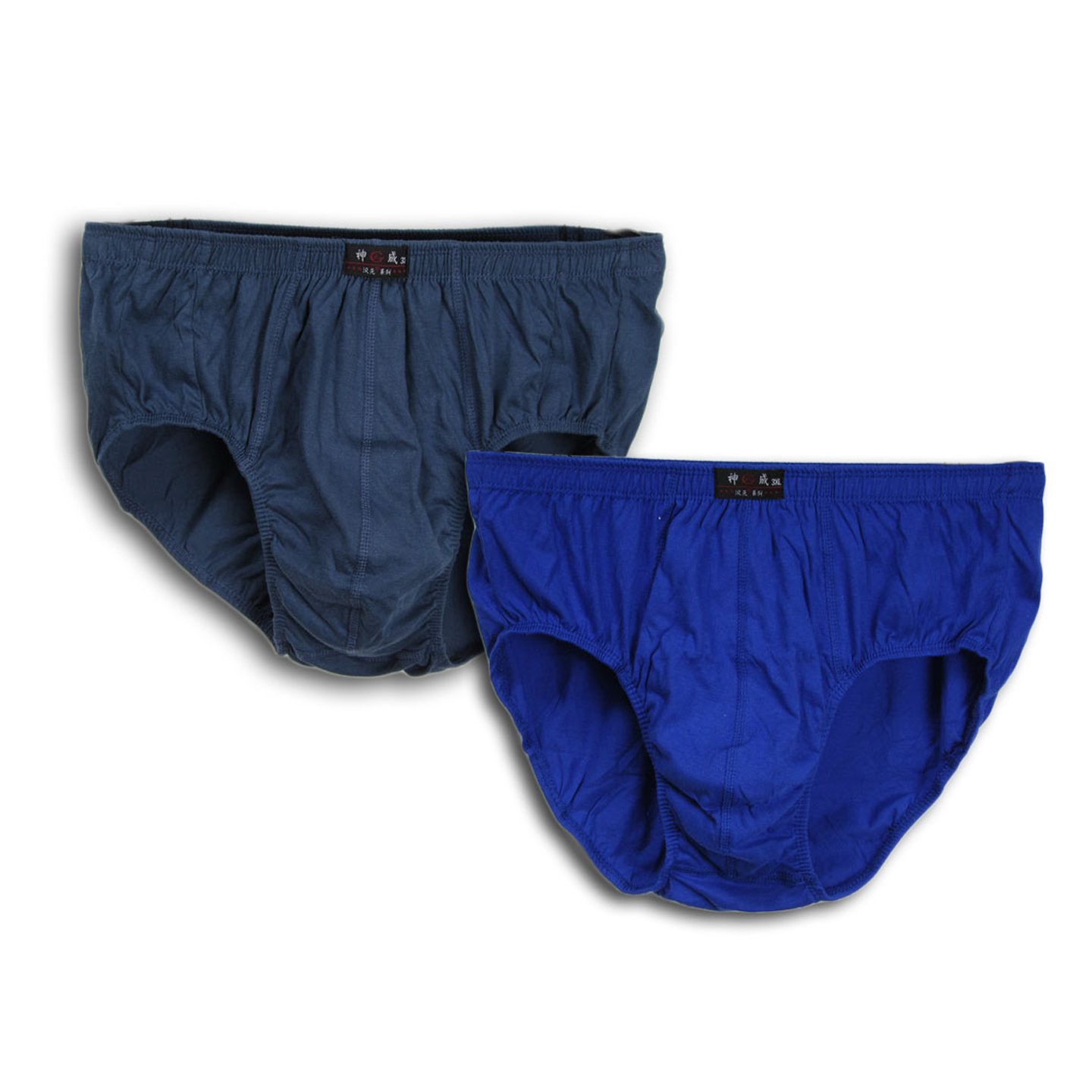 清仓货男式裤头裤衩男生底裤纯棉三角裤蓝色男士短裤全棉透气内裤