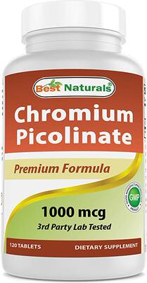 美国代购Best Naturals Chromium Picolinate 1000 mcg 120 Table