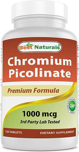 美国代购Best Naturals Chromium Picolinate 1000 mcg 120 Table