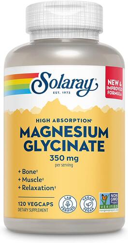 美国代购Solaray Magnesium Glycinate, New & Improved Fully Ch