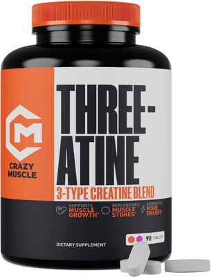 美国代购Crazy Muscle Creatine Monohydrate Pills - Premium 5g