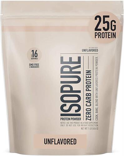 Isopure Zero Carb Unflavored 25g Protein, 100% Whey Protein