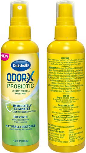 美国代购Dr. Scholl's Probiotic Foot Spray 4oz Immediately El