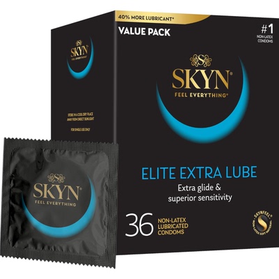 SKYN Elite Extra Lube – 36 Count – Ultra-Thin, Lubricated