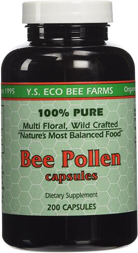 Y.S. ECO Bee Farms 100% Pure Bee Pollen 1,000mg- 200 Capsule