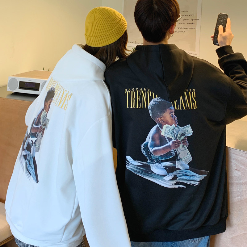 春装印花宽松连帽卫衣情侣装oversizes帽衫春秋外套男撞815-HM189,男装卫衣,星座716A-1（原星座815）