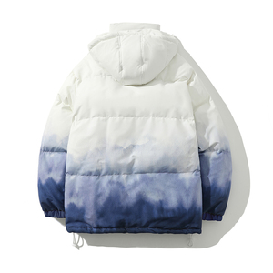 情侣装棉衣渐变色扎染可脱卸帽棉服男女装宽松棉袄外套815-MY09图片