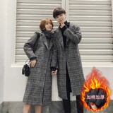 加棉加厚毛呢大衣情侣装中长款风衣加厚外套男装DY01，男装风衣，星座716A-1（原星座815）