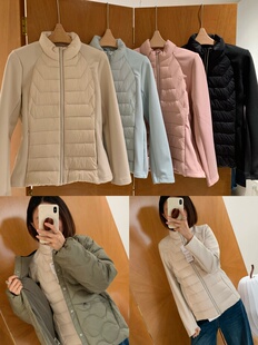 三明治穿法的薄羽绒内胆排骨轻薄白鸭绒立领内搭纯色外套上衣