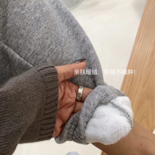 推荐王炸款！炒鸡显瘦阳光一体绒纯色卫裤慵懒松弛感休闲风秋冬
