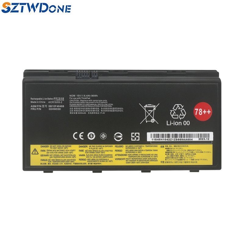 联想ThinkPadP70 P71 P72 00HW030 01AV451 SB10F46468笔记本电池