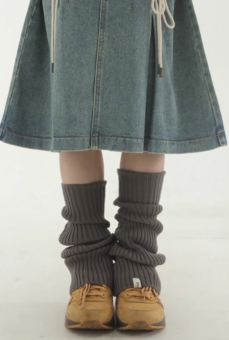 女韩国代购针织腿套legwarmer